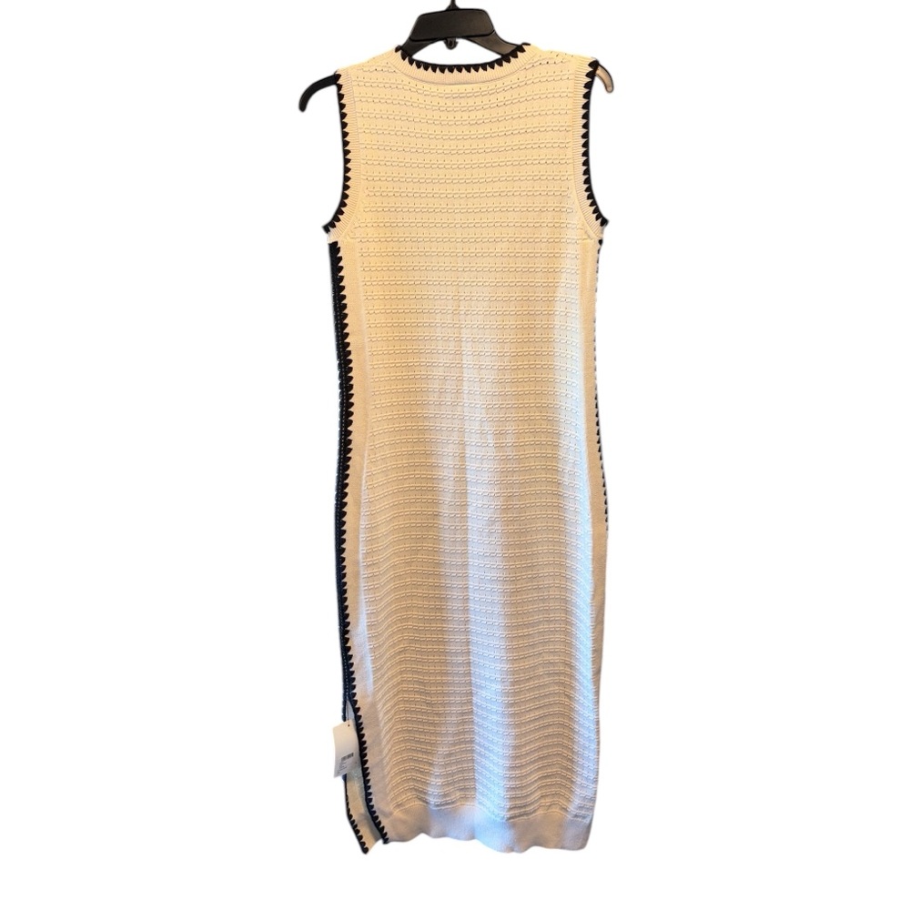 Varley Dwight Tank Knit Midi Dress Birch Pointelle Cotton Sleeveless Small NWT - Picture 5 of 10